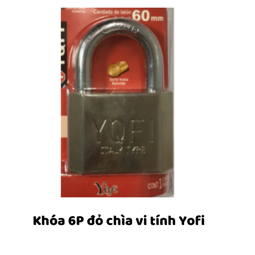 Khóa 6P đỏ chìa vi tính Yofi