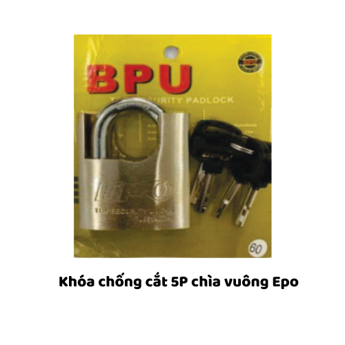 Khóa chống cắt 5P chìa vuông Epo