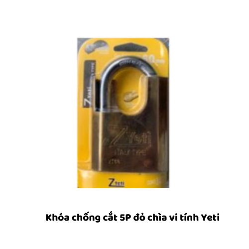 Khóa chống cắt 5P đỏ chìa vi tính Yeti