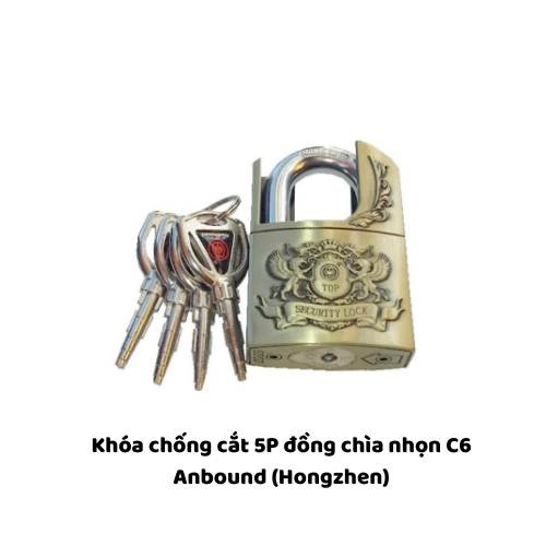 Khóa chống cắt 5P đồng chìa nhọn C6 Anbound (Hongzhen)