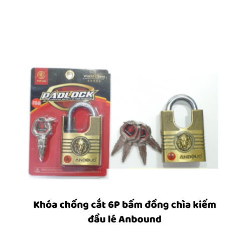 Khóa chống cắt 6P bấm đồng chìa kiếm đầu lé Anbound