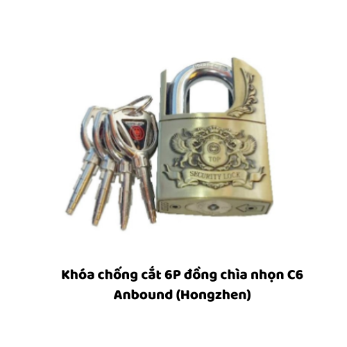 Khóa chống cắt 6P đồng chìa nhọn C6 Anbound (Hongzhen)