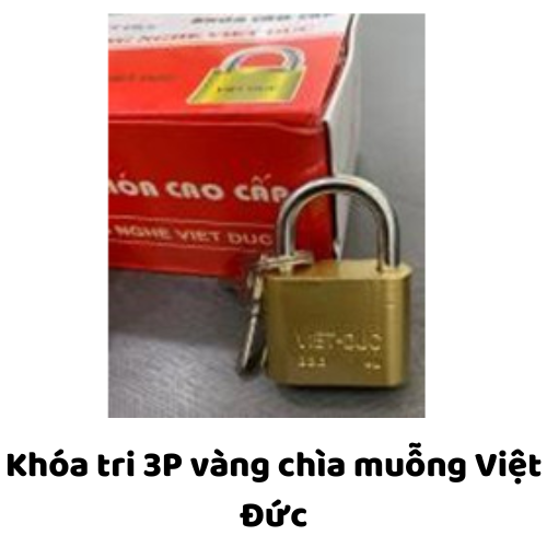 Khóa tri 3P vàng chìa muỗng Việt Đức