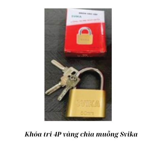 Khóa tri 4P vàng chìa muỗng Svika