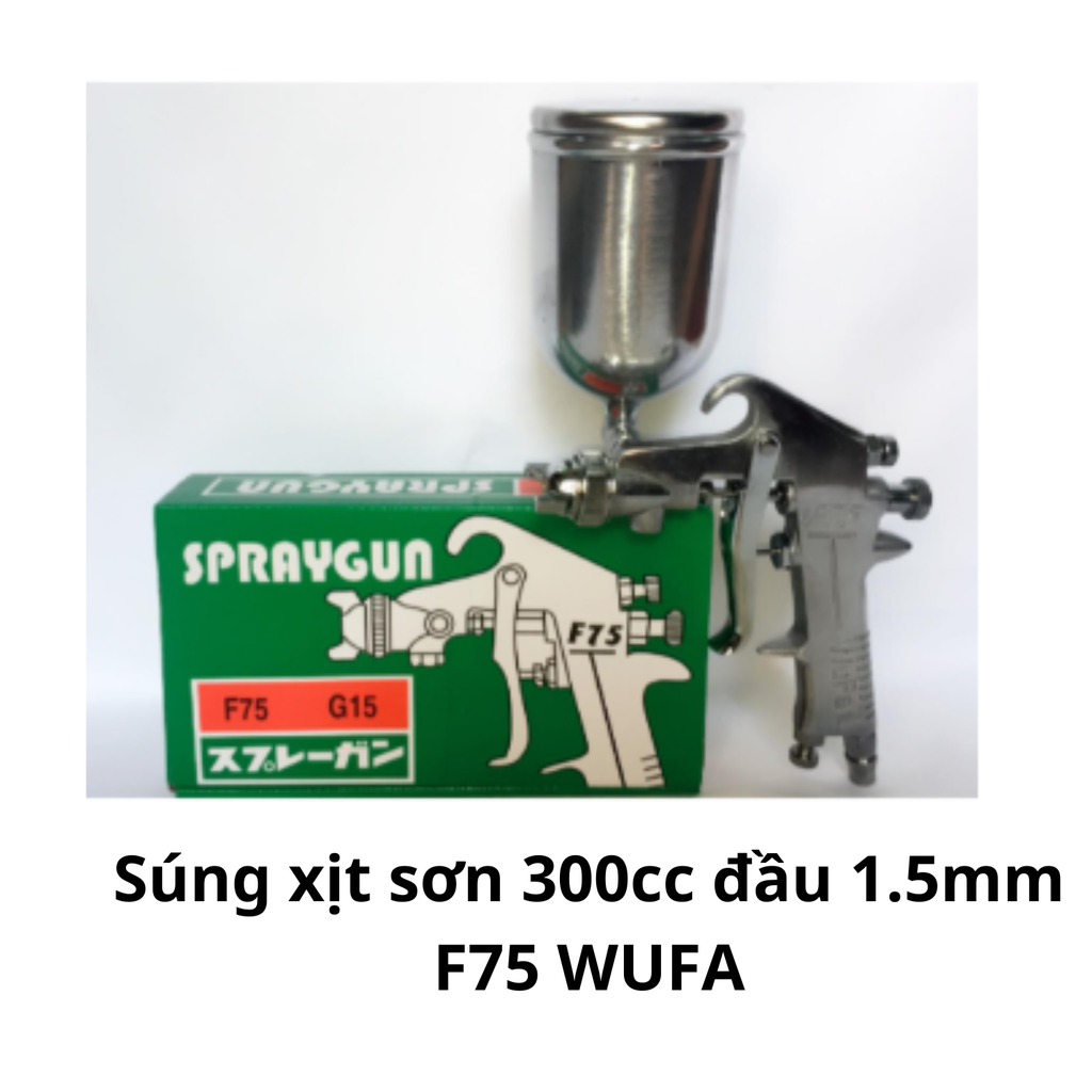 Súng xịt sơn 300cc đầu 1.5mm F75  WUFA