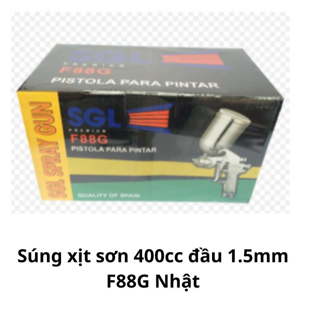 Súng xịt sơn 400cc đầu 1.5mm F88G Nhật