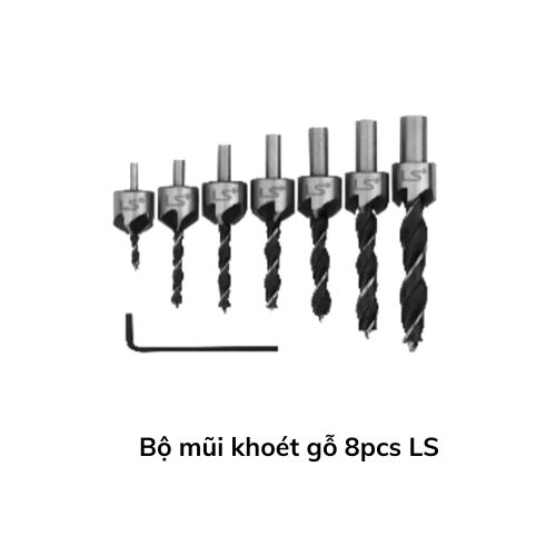 Bộ mũi khoét gỗ 8pcs LS