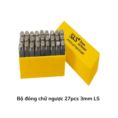 Bộ đóng chữ ngược 27pcs 3mm LS