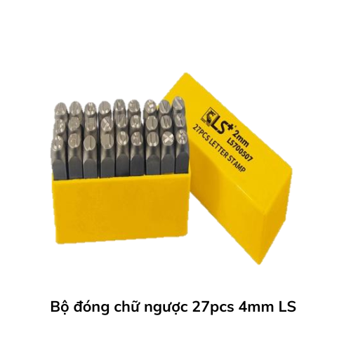 Bộ đóng chữ ngược 27pcs 4mm LS