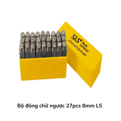 Bộ đóng chữ ngược 27pcs 8mm LS