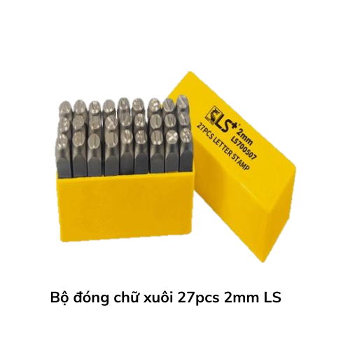 Bộ đóng chữ xuôi 27pcs 2mm LS