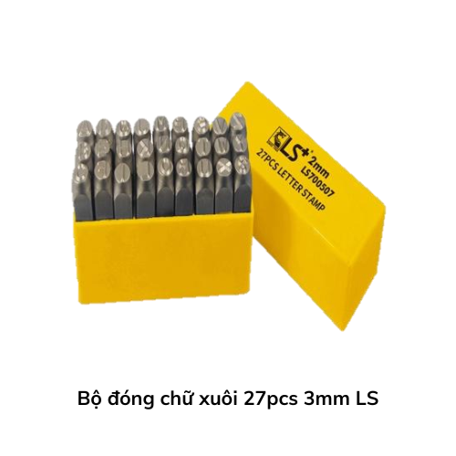 Bộ đóng chữ xuôi 27pcs 3mm LS