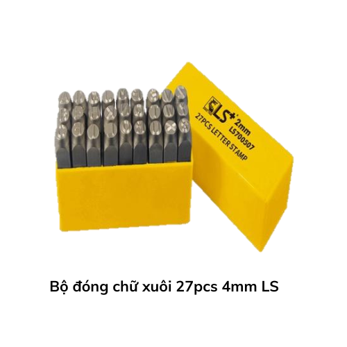 Bộ đóng chữ xuôi 27pcs 4mm LS