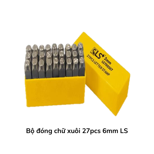 Bộ đóng chữ xuôi 27pcs 6mm LS