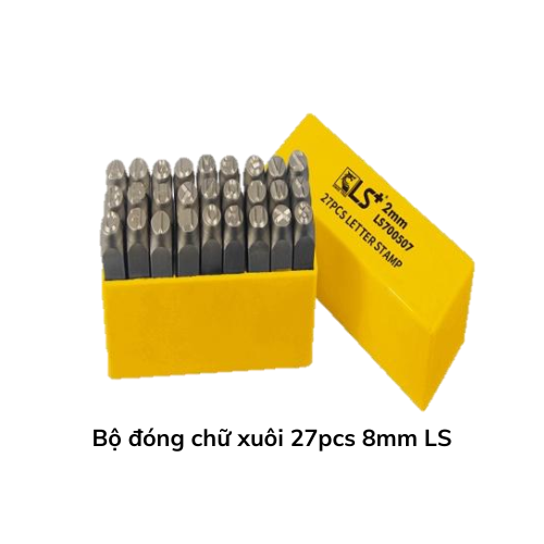 Bộ đóng chữ xuôi 27pcs 8mm LS