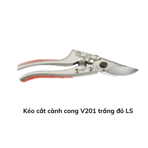 Kéo cắt cành cong V201 trắng đỏ LS