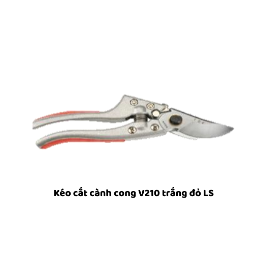 Kéo cắt cành cong V210 trắng đỏ LS