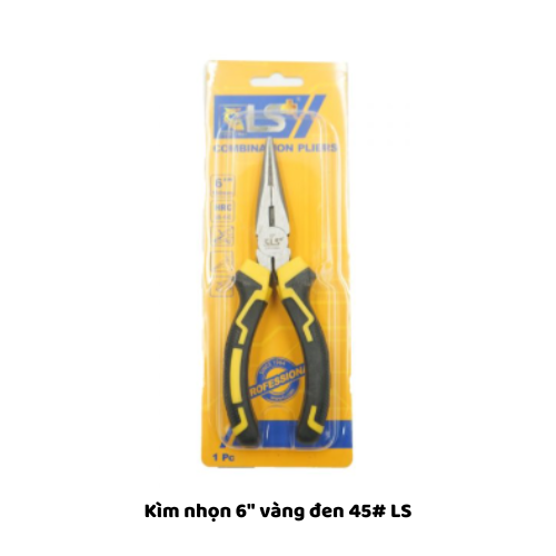 Kìm nhọn 6" vàng đen 45# LS