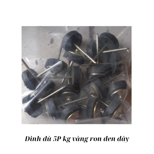 Đinh dù 5P kg vàng ron đen dày