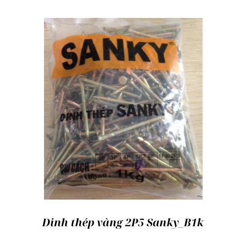 Đinh thép vàng 2P5 Sanky_B1k