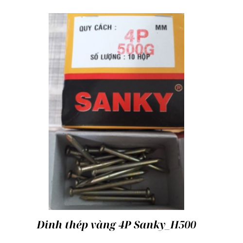 Đinh thép vàng 4P Sanky_H500