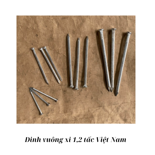 Đinh vuông xi 1,2 tấc Việt Nam