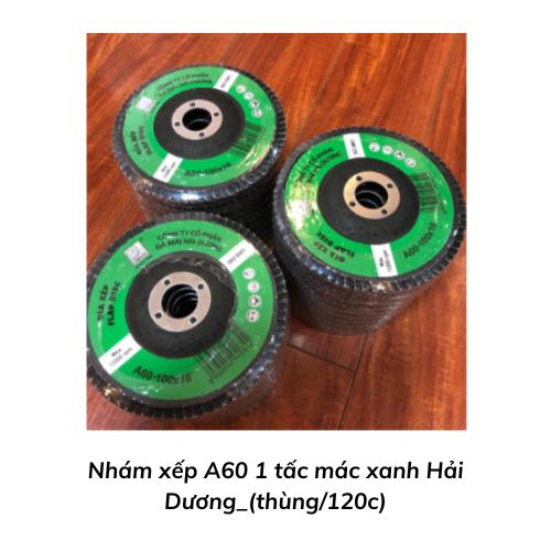 Nhám xếp A60 1 tấc mác xanh Hải Dương_(thùng/120c)