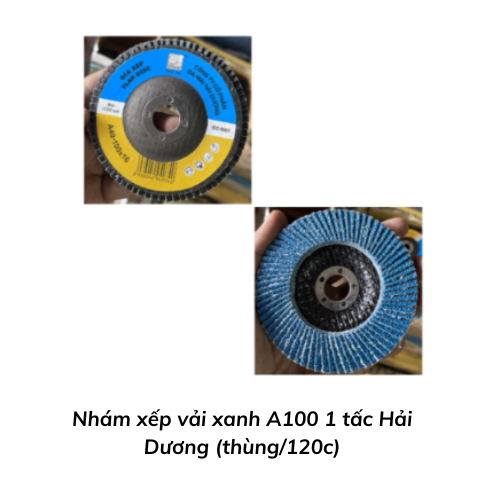 Nhám xếp vải xanh A100 1 tấc Hải Dương  (thùng/120c)