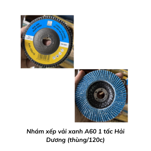 Nhám xếp vải xanh A60 1 tấc Hải Dương (thùng/120c)