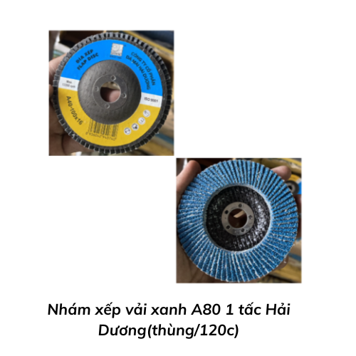 Nhám xếp vải xanh A80 1 tấc Hải Dương(thùng/120c)