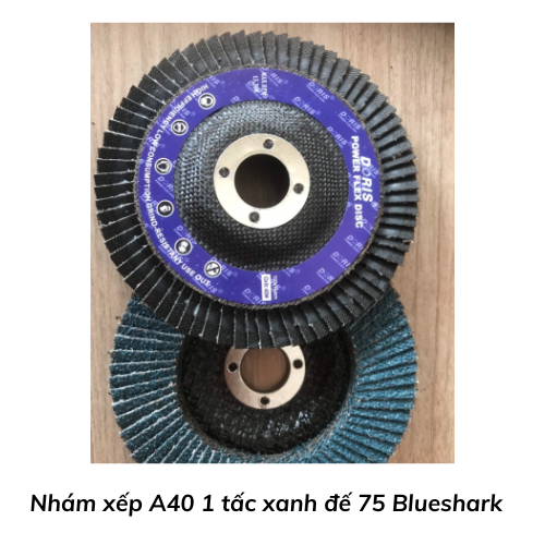 Nhám xếp A40 1 tấc xanh đế 75 Blueshark