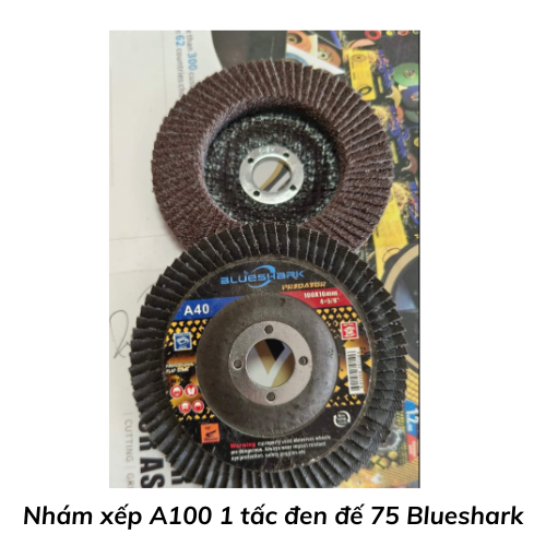 Nhám xếp A100 1 tấc đen đế 75 Blueshark