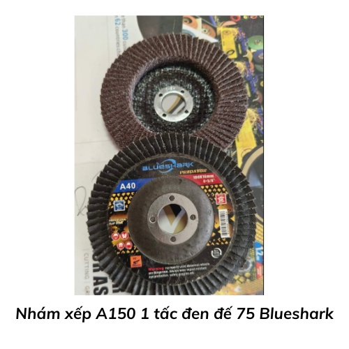 Nhám xếp A150 1 tấc đen đế 75 Blueshark