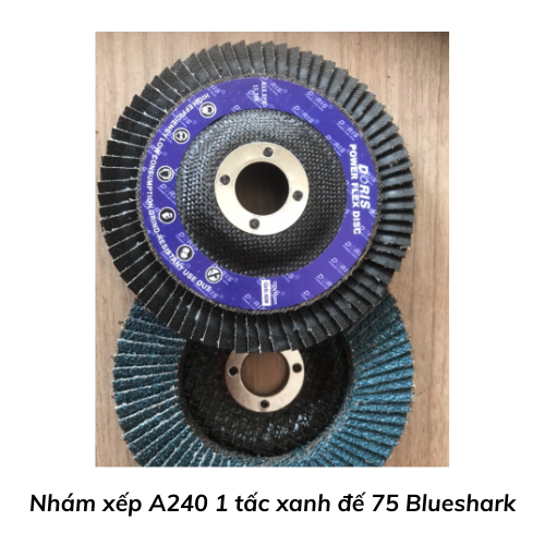 Nhám xếp A240 1 tấc xanh đế 75 Blueshark