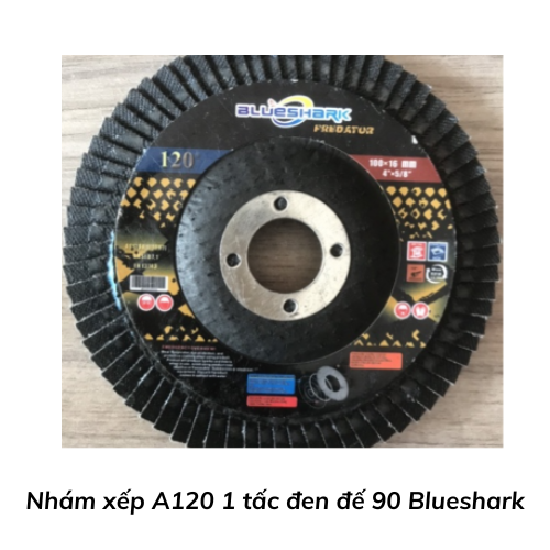 Nhám xếp A120 1 tấc đen đế 90 Blueshark