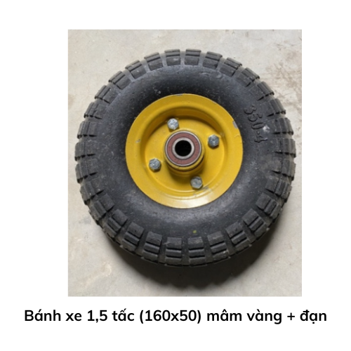 Bánh xe 1,5 tấc (160x50) mâm vàng + đạn