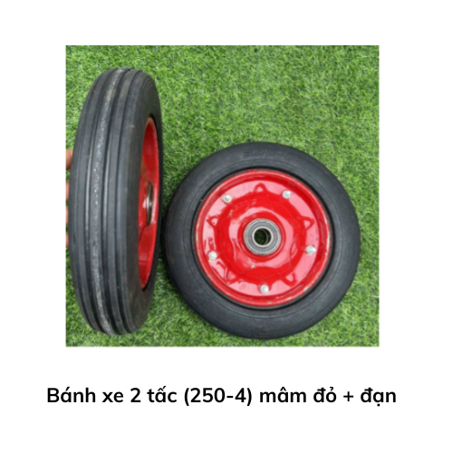 Bánh xe 2 tấc (250-4) mâm đỏ + đạn