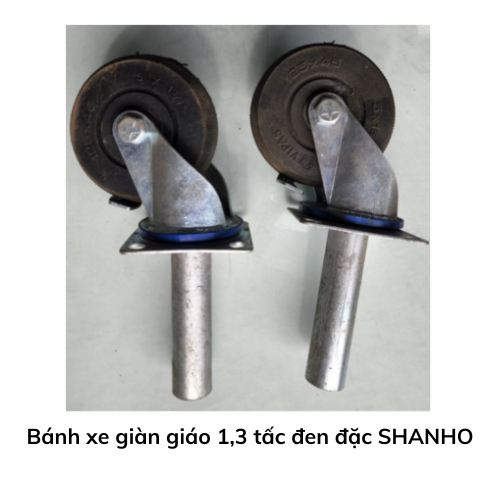 Bánh xe giàn giáo 1,3 tấc đen đặc SHANHO