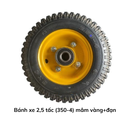 Bánh xe 2,5 tấc (350-4) mâm vàng+đạn