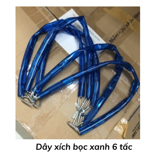 Dây xích bọc xanh 6 tấc