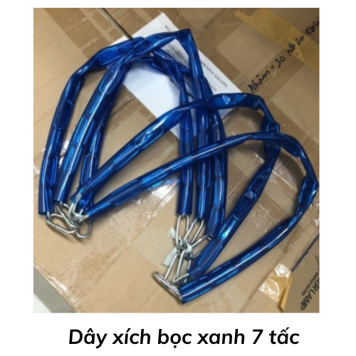 Dây xích bọc xanh 7 tấc