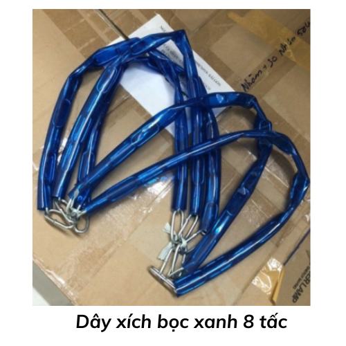 Dây xích bọc xanh 8 tấc