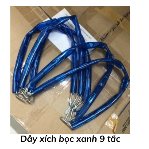 Dây xích bọc xanh 9 tấc