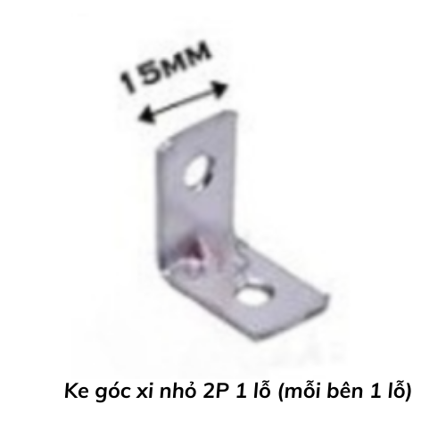 Ke góc xi nhỏ 2P 1 lỗ (mỗi bên 1 lỗ)