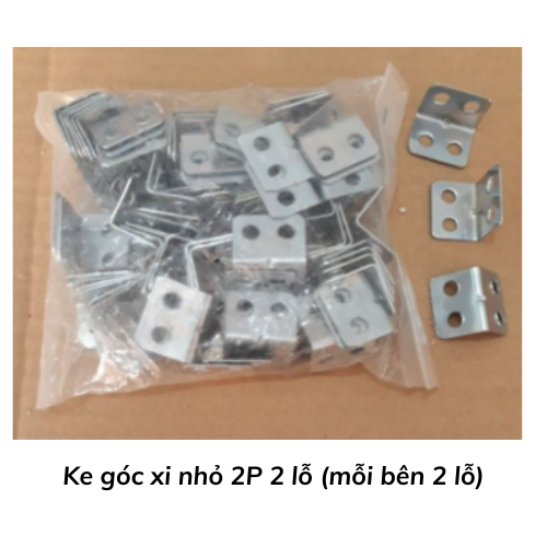 Ke góc xi nhỏ 2P 2 lỗ (mỗi bên 2 lỗ)