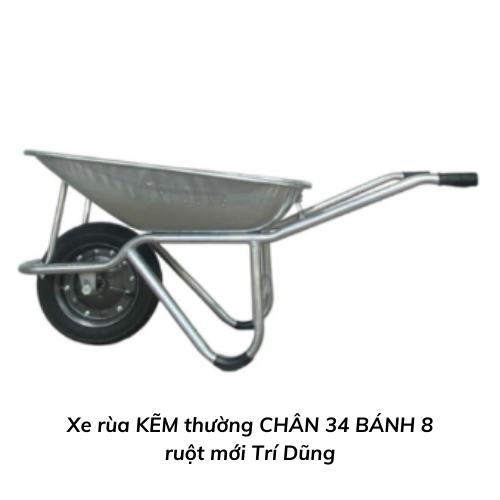 Xe rùa KẼM thường CHÂN 34 BÁNH 8 ruột mới Trí Dũng