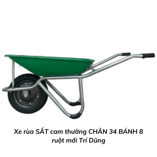 Xe rùa SẮT cam thường CHÂN 34 BÁNH 8 ruột mới Trí Dũng