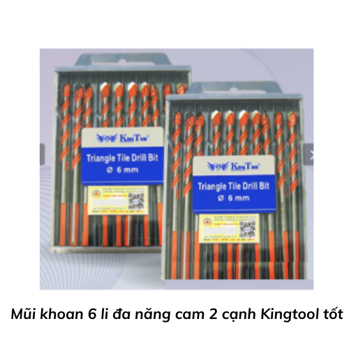 Mũi khoan 6 li đa năng cam 2 cạnh Kingtool tốt