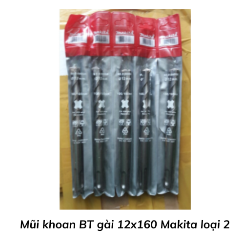 Mũi khoan BT gài 12x160 Makita loại 2