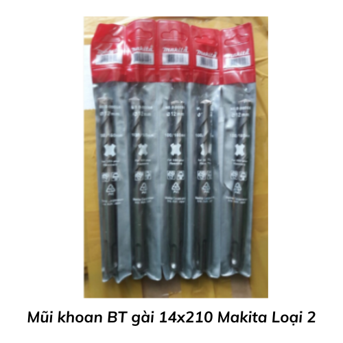 Mũi khoan BT gài 14x210 Makita Loại 2